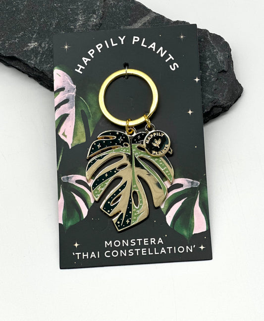 Thai Constellation Monstera Keychain