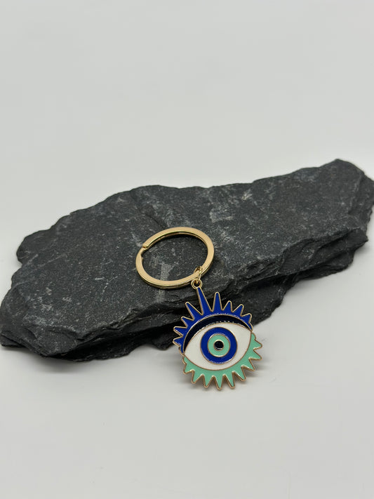 All Seeing Eye Keychain Evil Eye Good Luck Protection