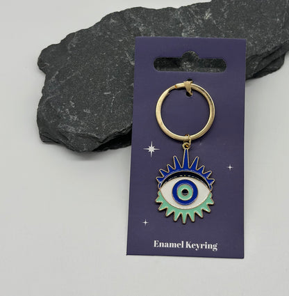 All Seeing Eye Keychain Evil Eye Good Luck Protection
